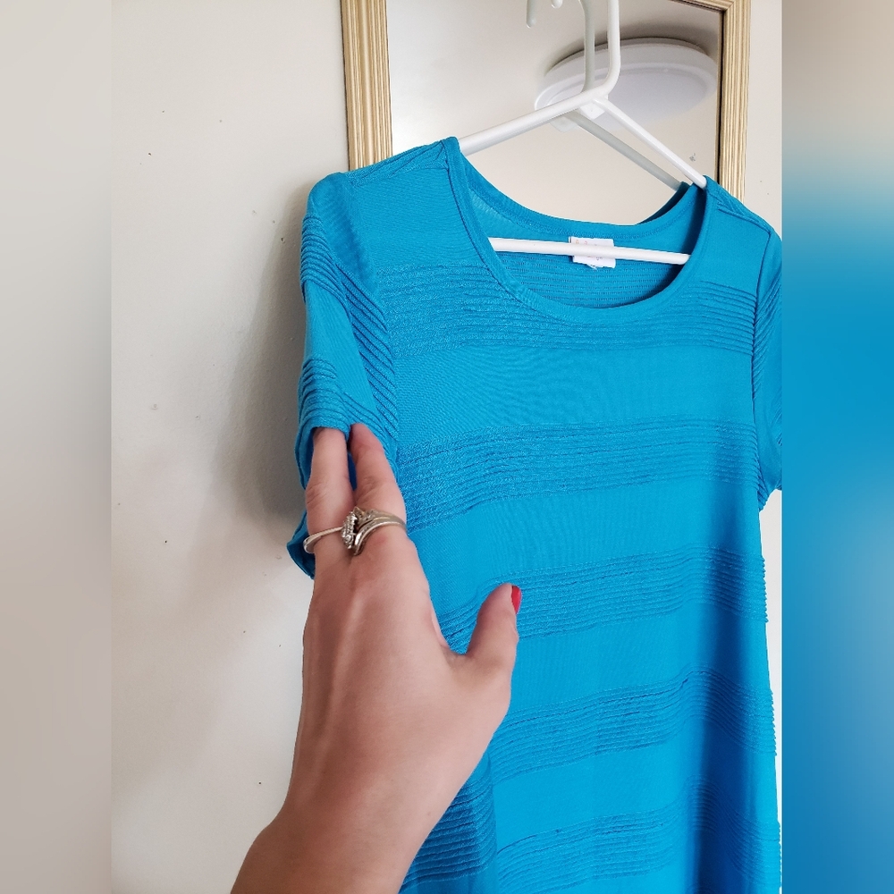 NWOT lularoe flounder blue summer layering dress - Picture 13 of 16